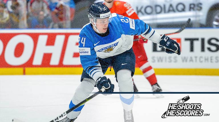 Ryan Mead and Kaapo Kakko with a Newsday Logo overlay